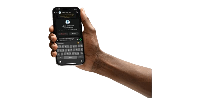 Teléfono con WhatsApp